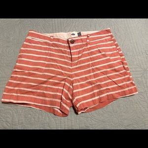 Old Navy coral/white shorts